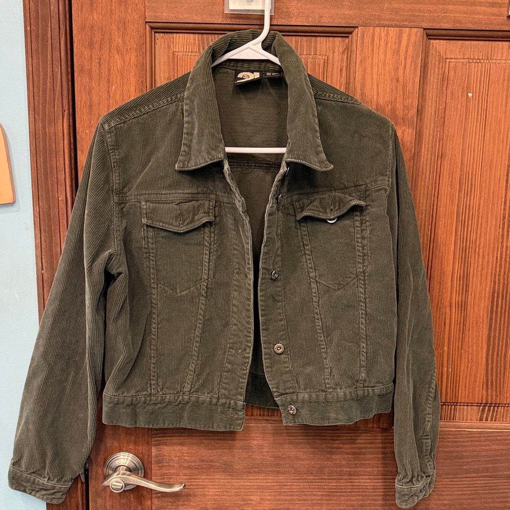 Rue21 Olive Corduroy Jean Jacket